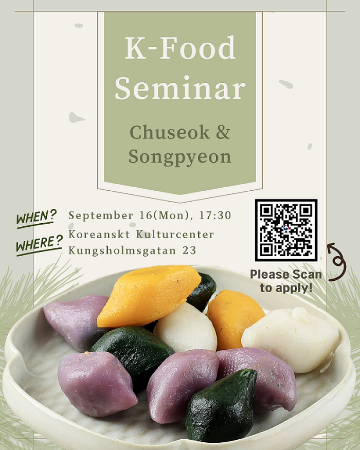 K-food Seminar: Chuseok & Songpyeon