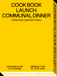 [Book cafe Opening Special Event] <Koreansk Comfort Food> Cook book Launch Communal Dinner